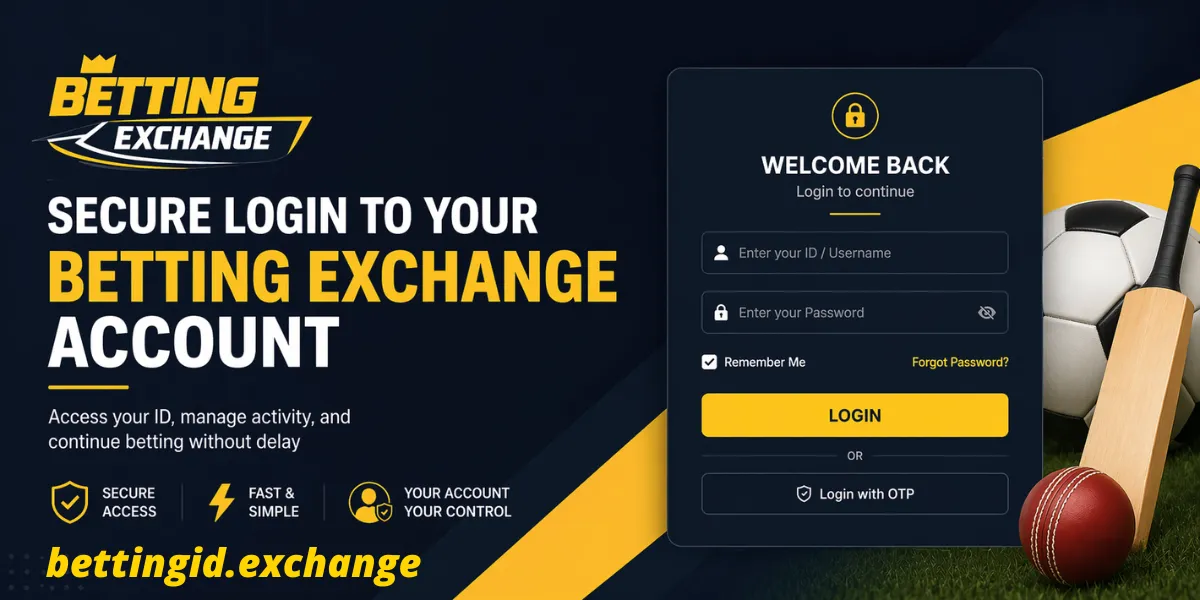 Betting Exchange Login Banner